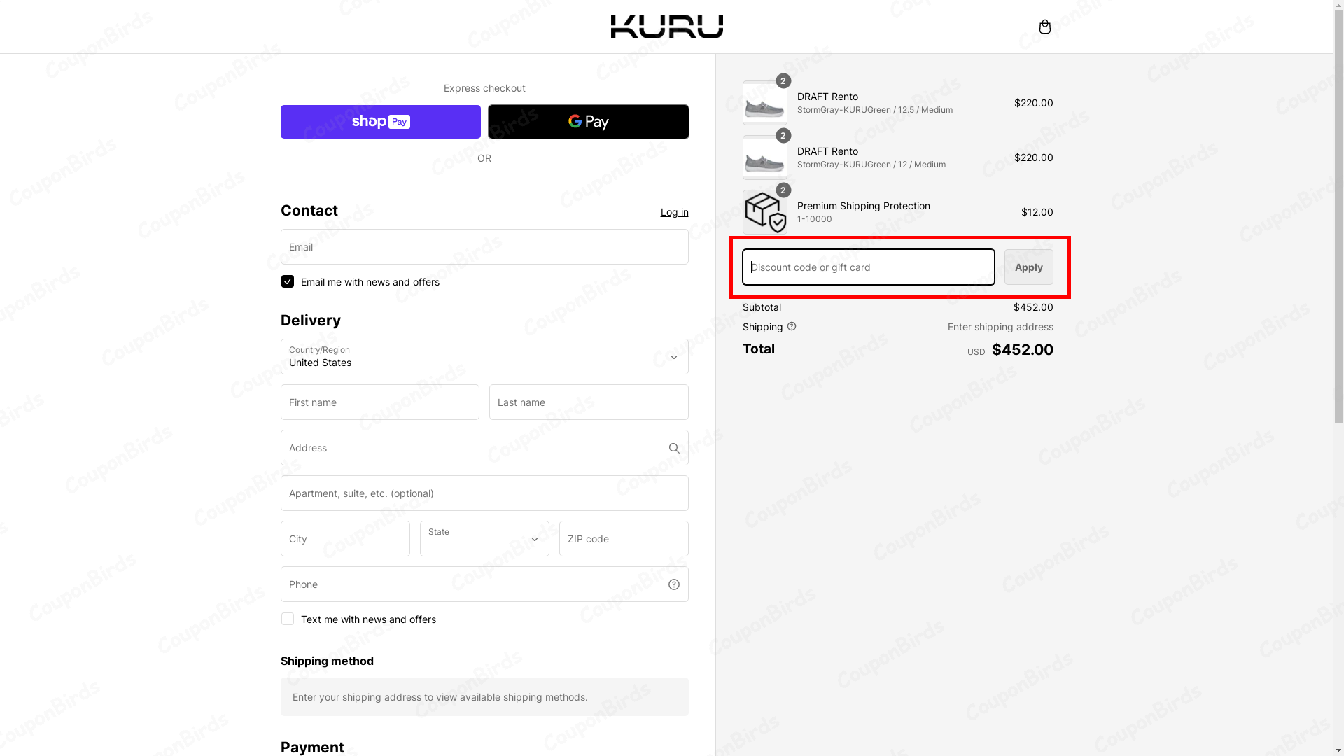 kuru footwear coupon