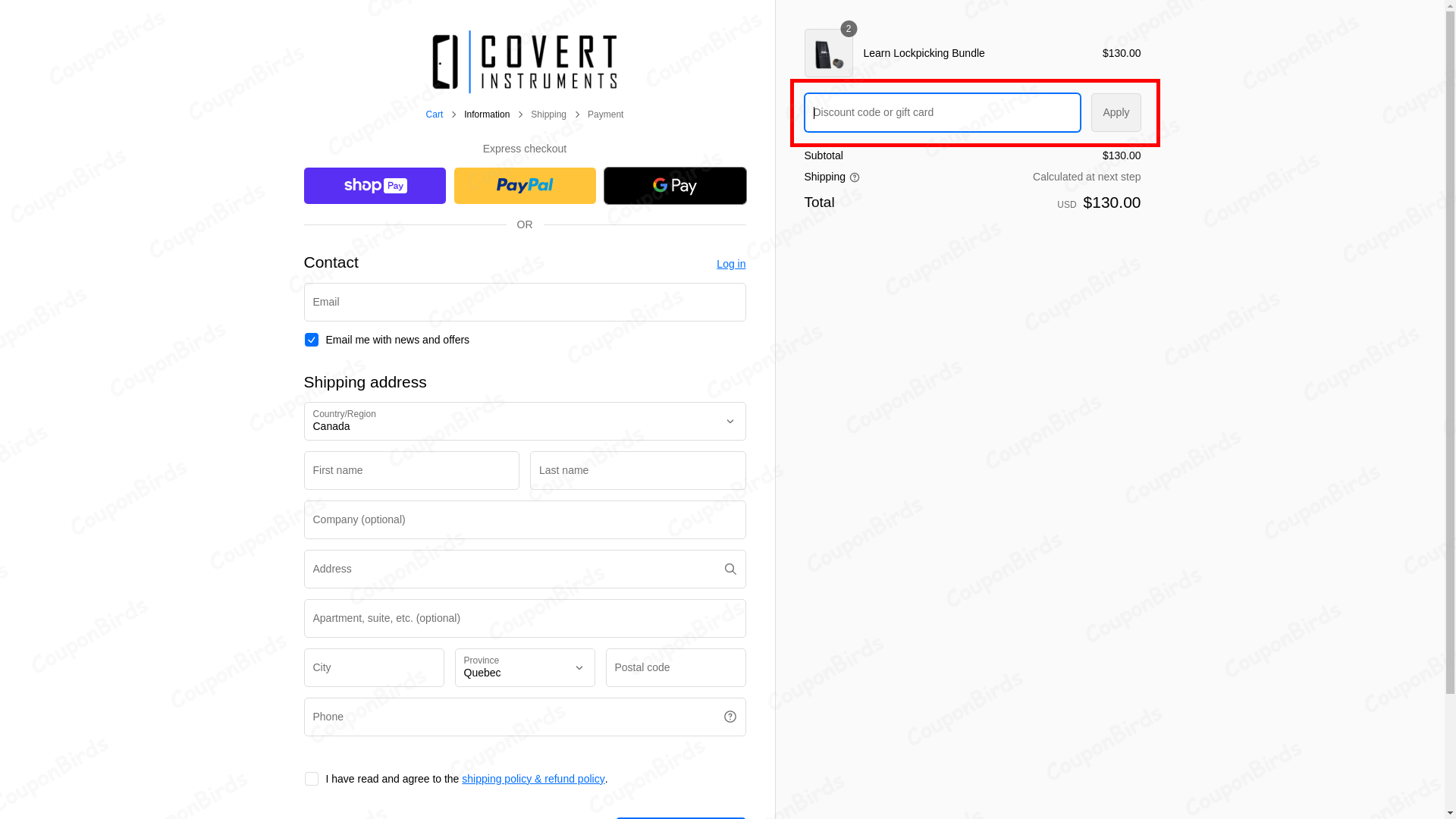 Incredible Covert Instruments Discount Codes Mar Promo Codes