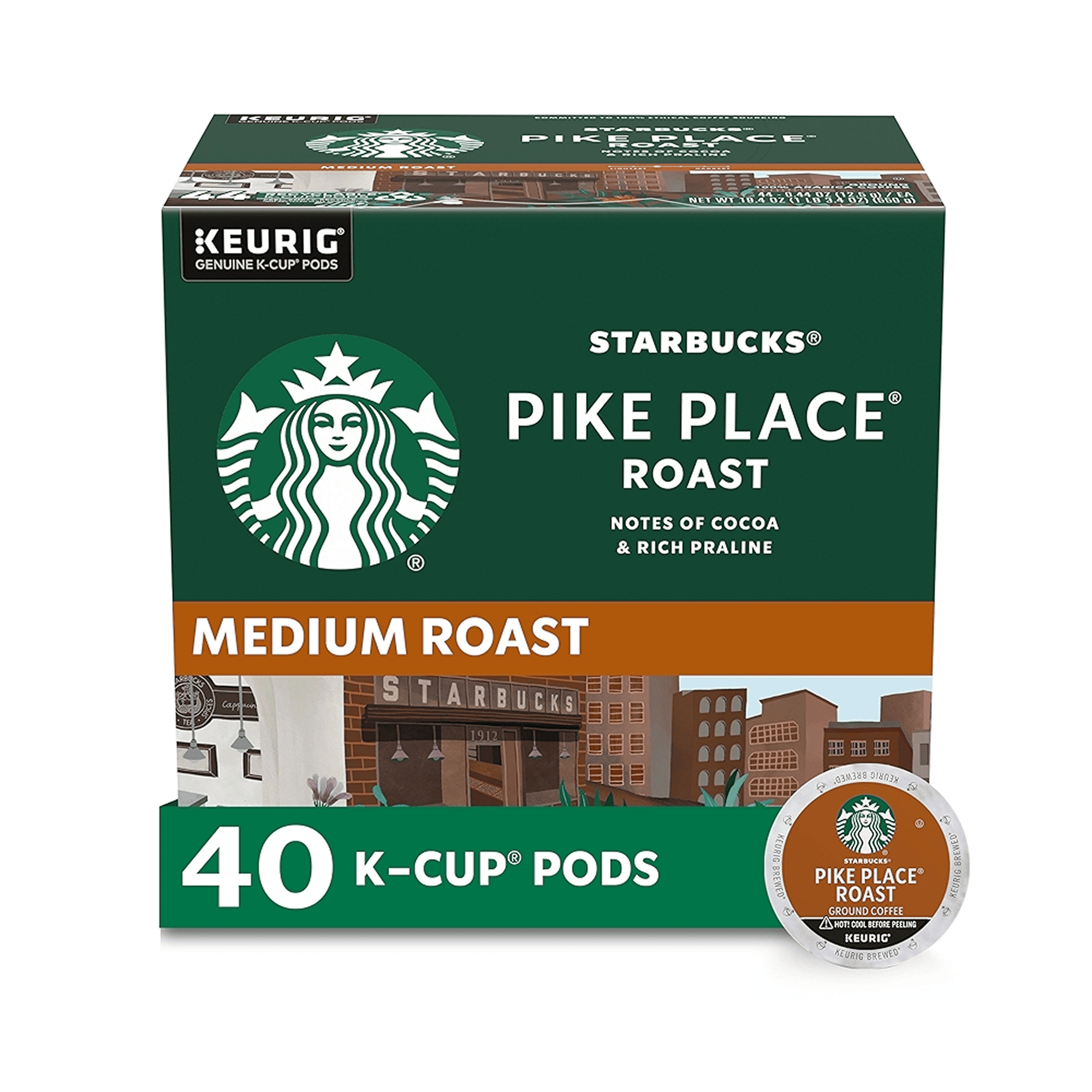 Starbucks Pike Place Medium Roast K-Cups — 40 Pods
