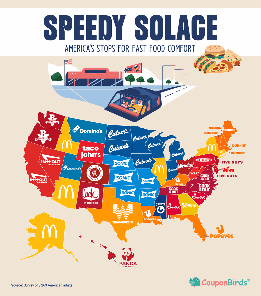 US Maps For Fast Food