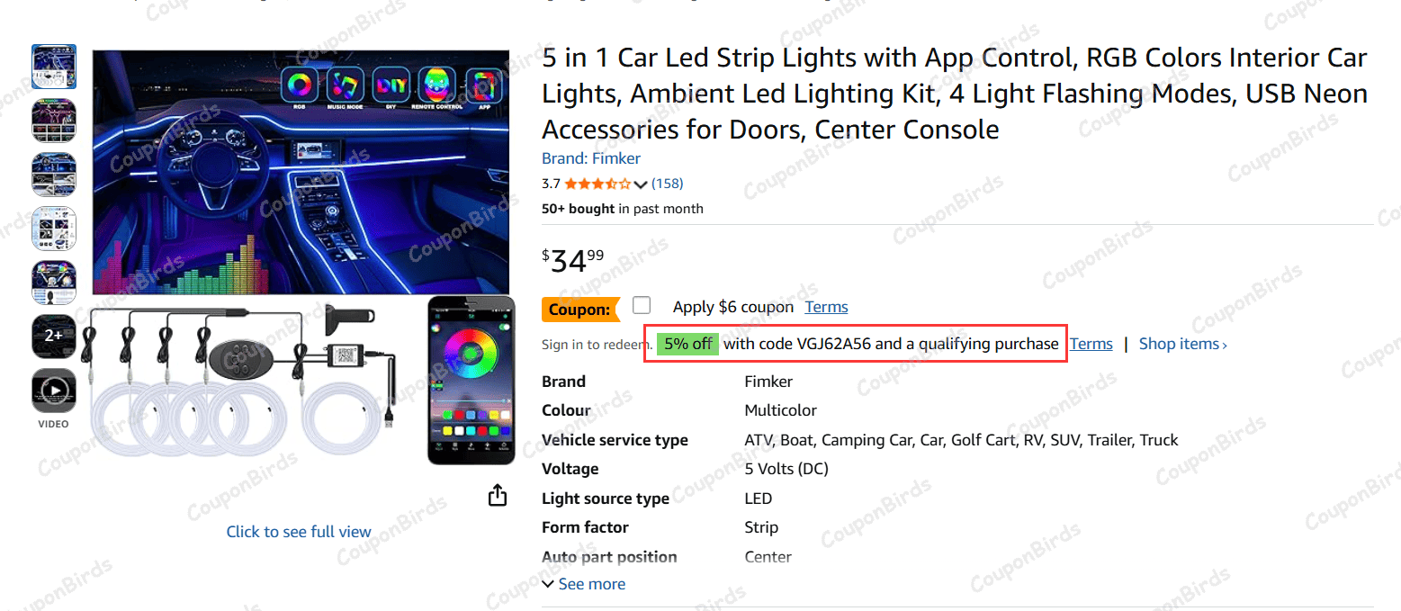 5% OFF Amazon Canada Promo Code Verification Screenshot. Uploaded by CouponBirds