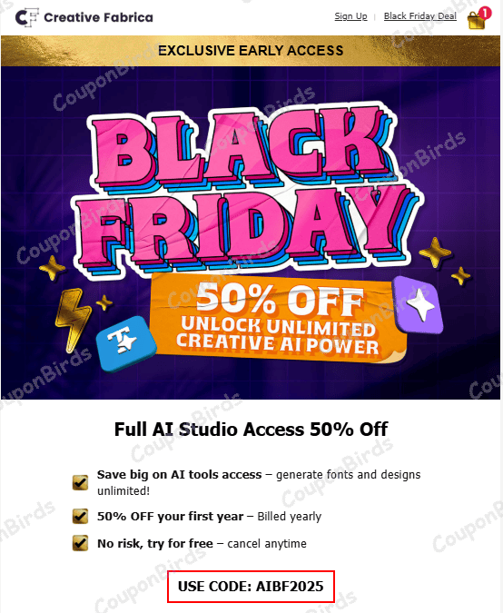 50% Off Creative Fabrica Promo Codes - Aug 2026