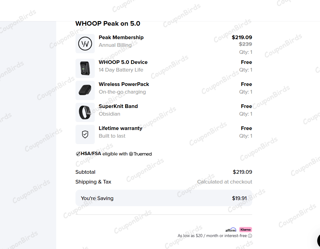 Whoop Accessory Discount Code $20 Off WHOOP Promo Codes - Verified - Aug 2026