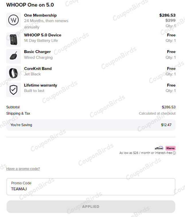 Whoop Accessory Discount Code $20 Off WHOOP Promo Codes - Verified - Aug 2026