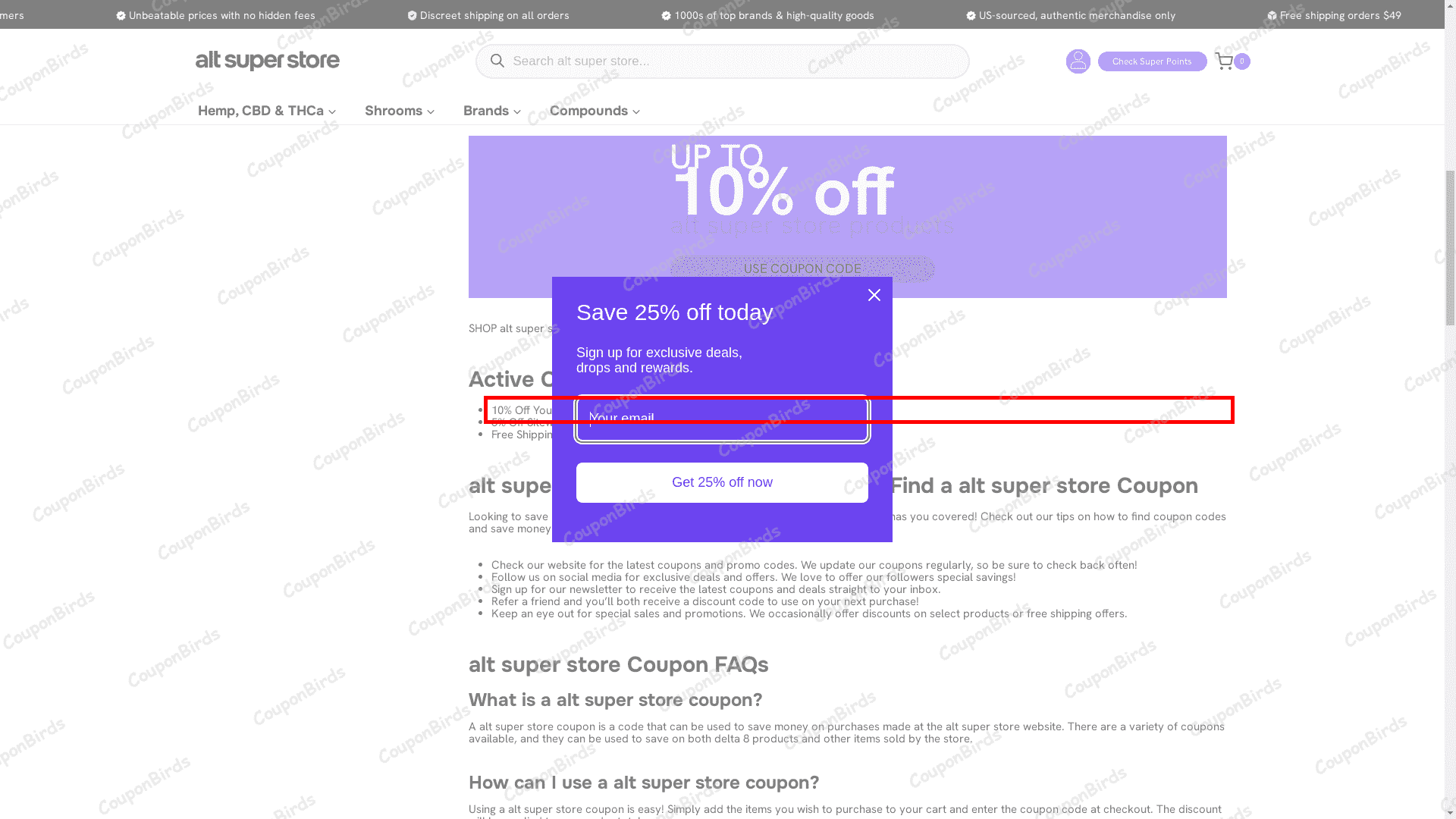 25% Off alt super store Discount Codes - Verified - Aug 2026