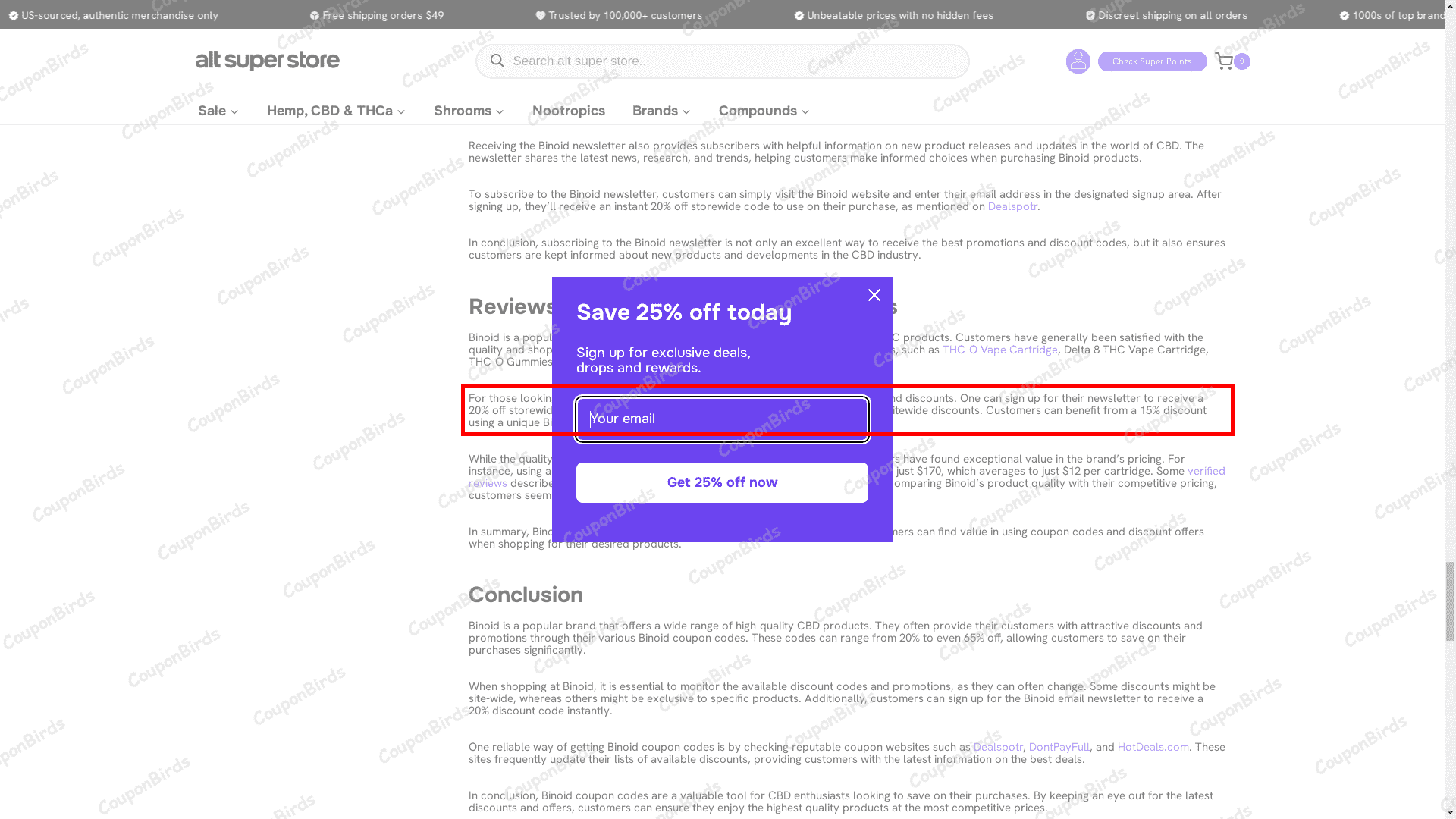 25% Off alt super store Discount Codes - Verified - May 2026