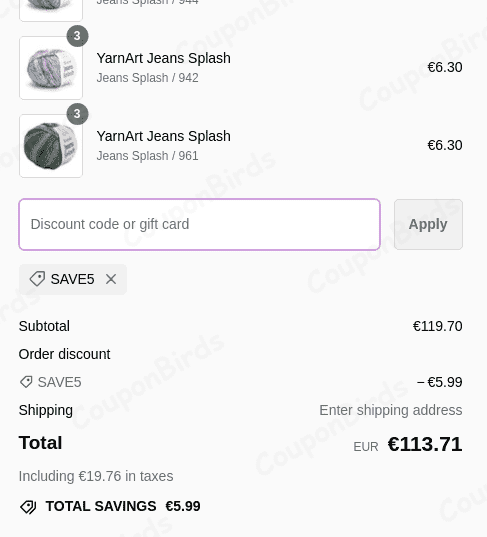 Brilliant Discount Available. Acquire Impressive 5% Off From Vilrita Yarn Store